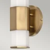 Elstead Facet LED Wandleuchte Messing opal IP44