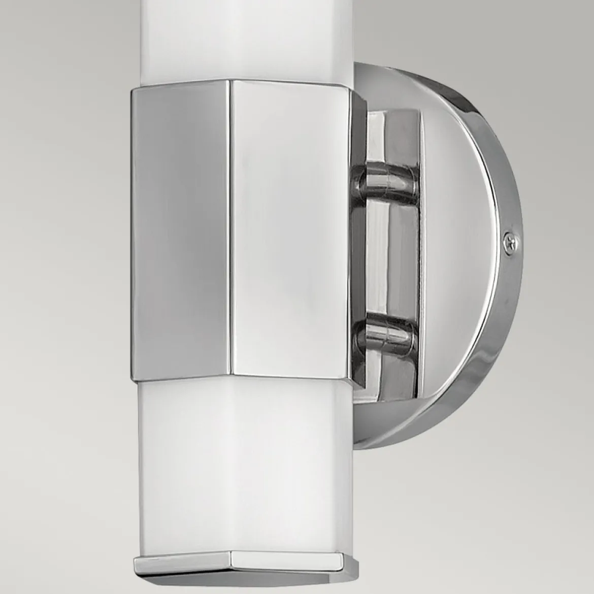 Elstead Facet LED Wandleuchte chrom poliert opal IP44