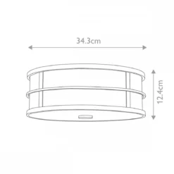 Elstead Fusion 3 Light Deckenleuchte 3-flammig messing natur lackiert E27