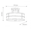 Elstead Fusion 3 Light Deckenleuchte 3-flammig messing natur lackiert E27