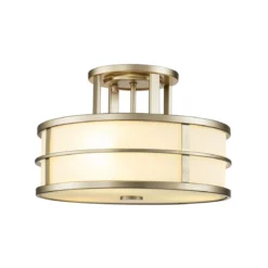 Elstead Fusion 3 Light Deckenleuchte 3-flammig messing natur lackiert E27