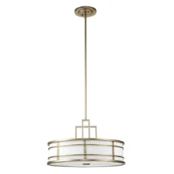 Elstead Fusion 3 Light Pendelleuchte 3-flammig messing natur lackiert E27