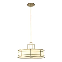 Elstead Fusion 3 Light Pendelleuchte 3-flammig messing natur lackiert E27