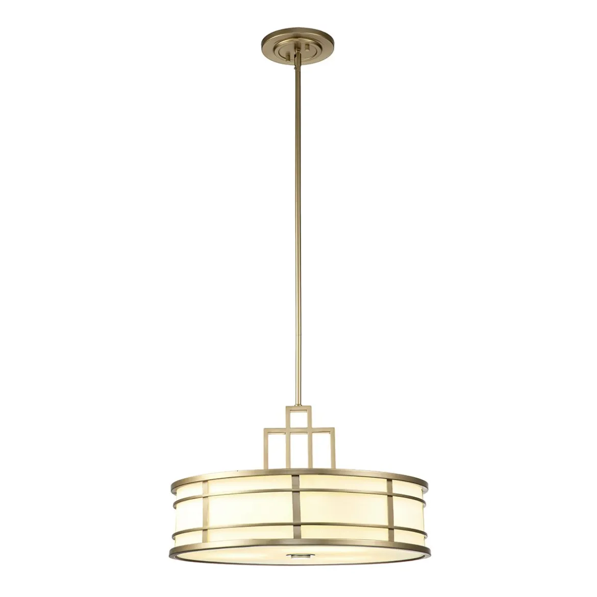 Elstead Fusion 3 Light Pendelleuchte 3-flammig messing natur lackiert E27