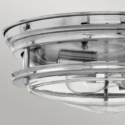 Elstead Hadrian 2 Light Deckenleuchte Glas klar Chrom