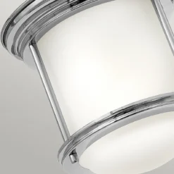 Elstead Hadrian 1 Light Deckenleuchte Opalglas Chrom