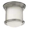 Elstead Hadrian 1 Light Deckenleuchte Opalglas Nickel antik