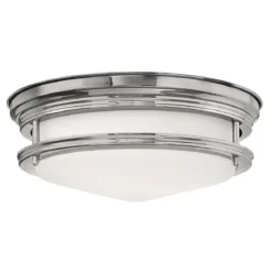 Elstead Hadrian 2 Light Deckenleuchte Glas opal Chrom