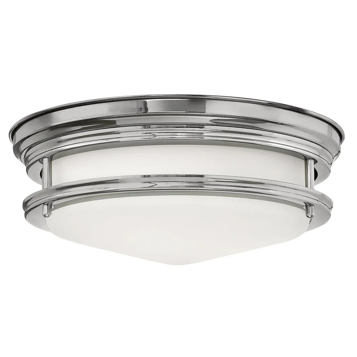 Elstead Hadrian 2 Light Deckenleuchte Glas opal Chrom