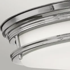 Elstead Hadrian 2 Light Deckenleuchte Glas opal Chrom