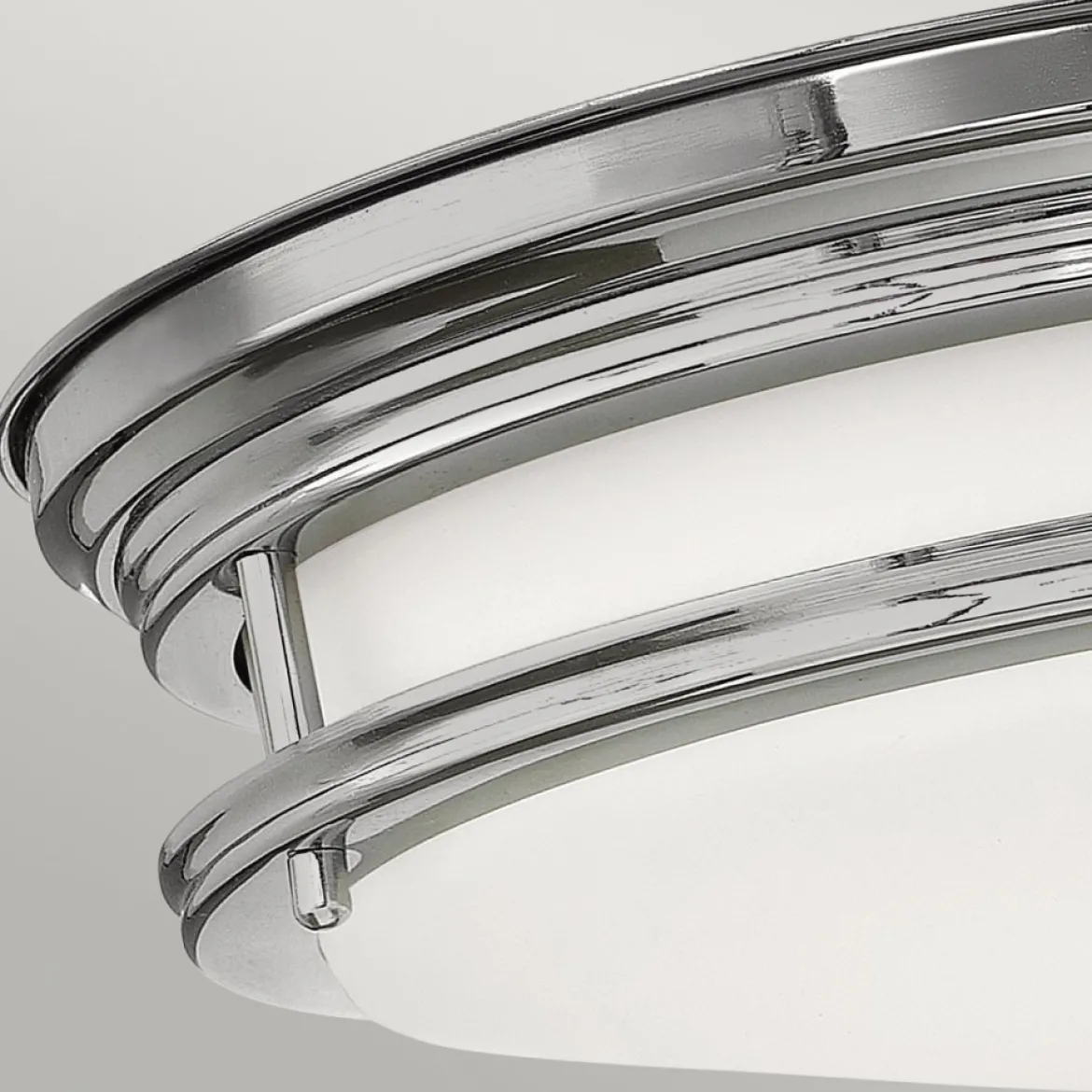 Elstead Hadrian 2 Light Deckenleuchte Glas opal Chrom