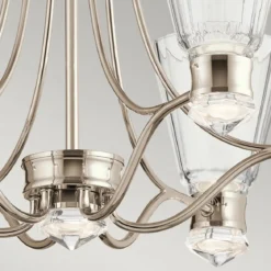 Elstead Kayva LED Kronleuchter 6-flammig Nickel klar 3000K
