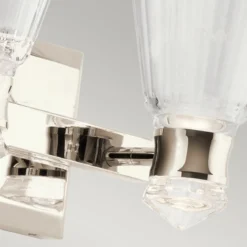 Elstead Kayva LED Wandleuchte 2-flammig Nickel klar IP44