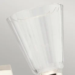 Elstead Kayva LED Wandleuchte 2-flammig Nickel klar IP44