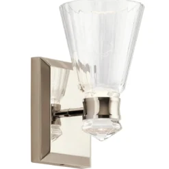 Elstead Kayva LED Wandleuchte 1-flammig Nickel klar IP44