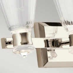 Elstead Kayva LED Wandleuchte 3-flammig Nickel klar IP44
