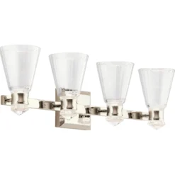 Elstead Kayva LED Wandleuchte 4-flammig Nickel klar IP44