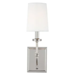 Elstead  LED Wandleuchte Felixstowe chrom Schirm weiß