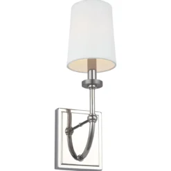 Elstead  LED Wandleuchte Felixstowe chrom Schirm weiß