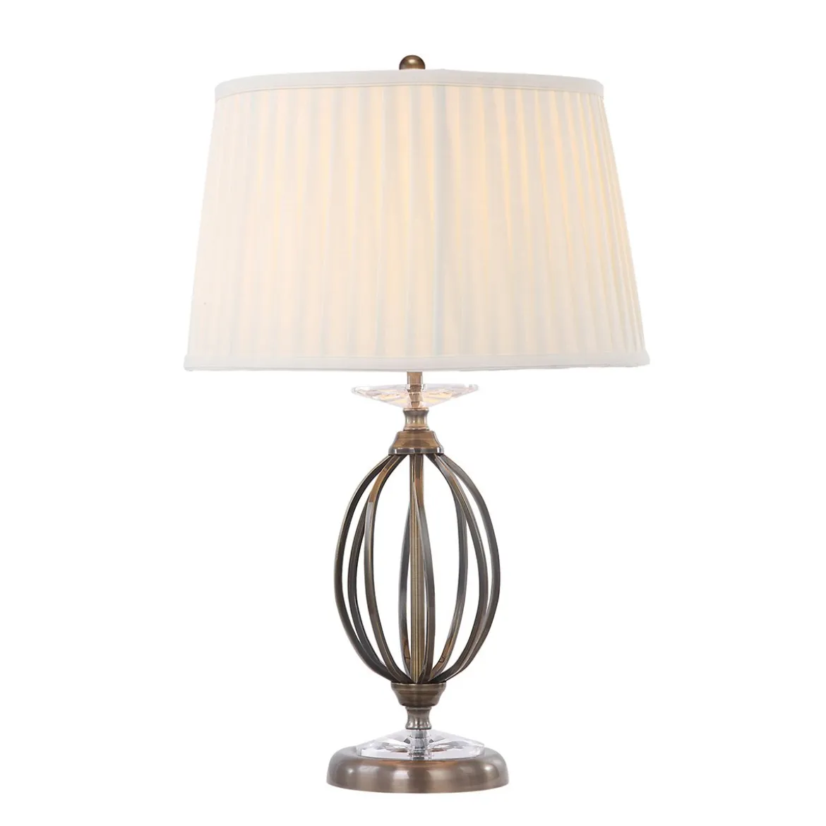Elstead Lighting Aegean 1-Light Tischleuchte Messing alt 1-flammig E27 58cm