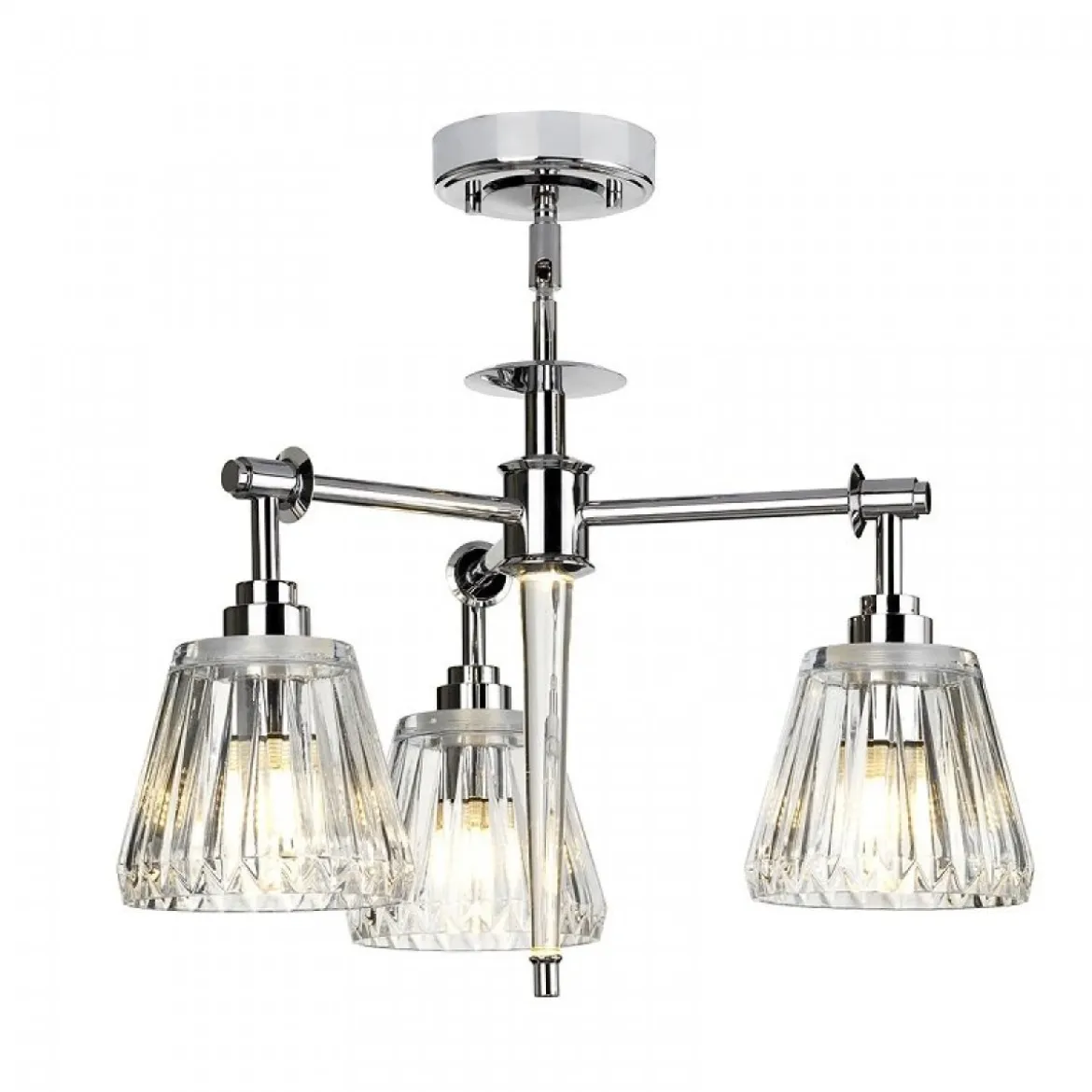 Elstead Lighting Agatha 3-Light Deckenleuchte Chrom poliert 3-flammig G9 IP44