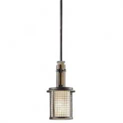 Elstead Lighting Ahrendale 1-Light Pendelleuchte Mini 1-flammig E27 stahlgrau