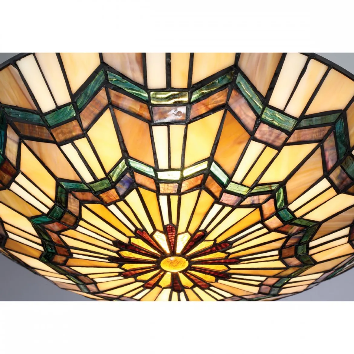 Elstead Lighting Alcott Deckenleuchte 2-Light Tiffany-Stil Bronze E27