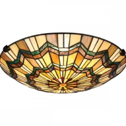 Elstead Lighting Alcott Deckenleuchte 2-Light Tiffany-Stil Bronze E27