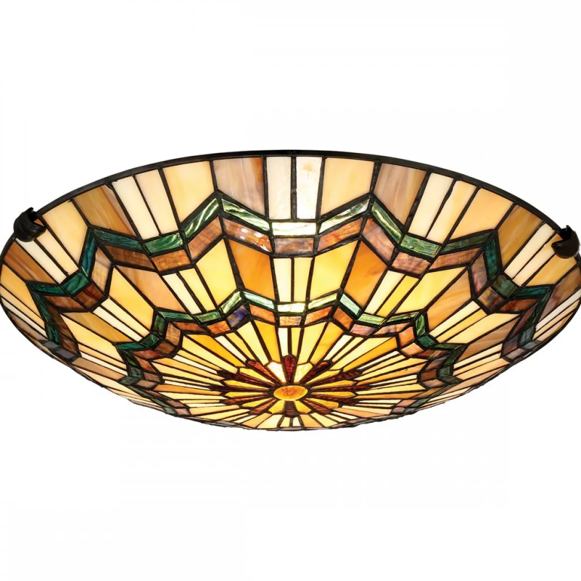 Elstead Lighting Alcott Deckenleuchte 2-Light Tiffany-Stil Bronze E27