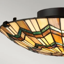 Elstead Lighting Alcott Deckenleuchte 2-Light Tiffany-Stil Bronze E27