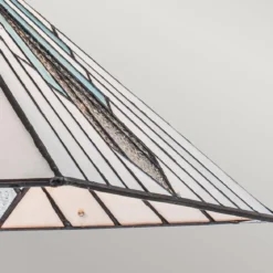 Elstead Lighting Alderley Pendelleuchte 2-Light Bronze E27 Tiffany mehrfarbig