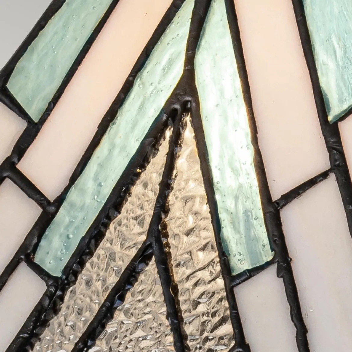 Elstead Lighting Alderley Tischleuchte Medium 1-Light Bronze E14 Tiffany mehrfarbig