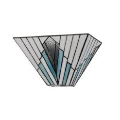 Elstead Lighting Alderley Wandleuchte Uplight 2-Light Bronze E14 Tiffany mehrfarbig