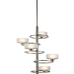 Elstead Lighting Aleeka A 5-Light Kronleuchter 5-flammig G9 Silbergrau