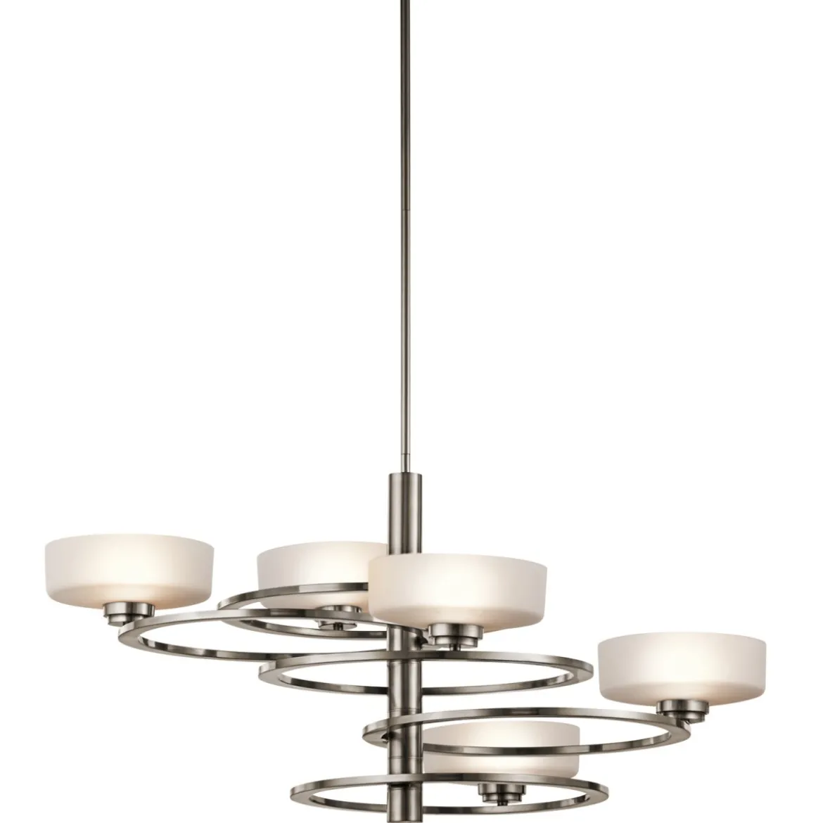 Elstead Lighting Aleeka B 5-Light Kronleuchter 5-flammig Silbergrau