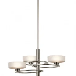 Elstead Lighting Aleeka 3-Light Kronleuchter 3-flammig Silbergrau