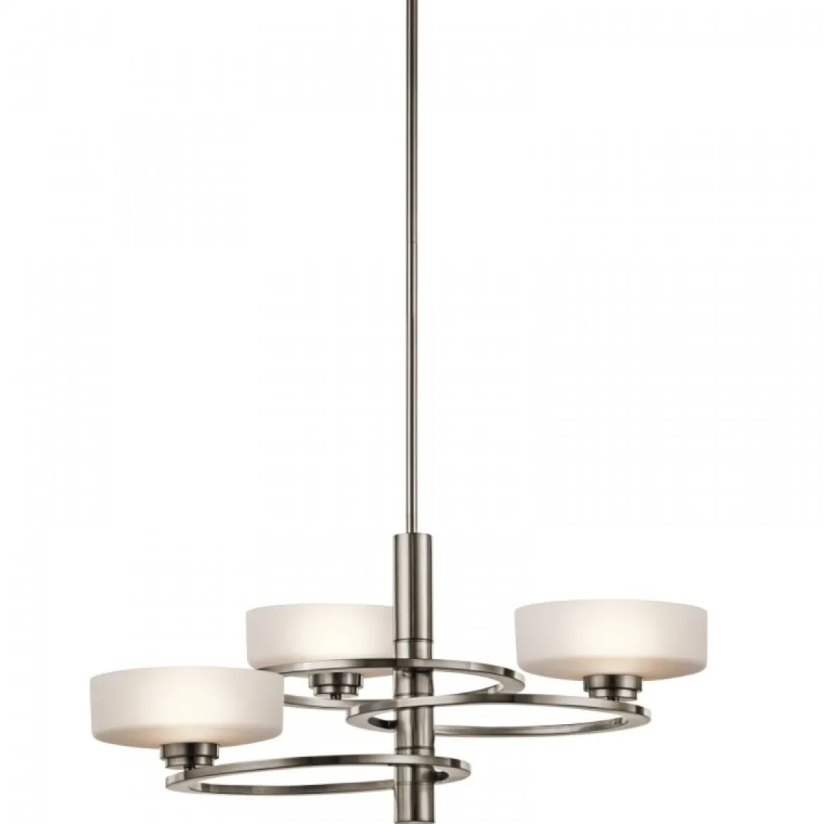 Elstead Lighting Aleeka 3-Light Kronleuchter 3-flammig Silbergrau