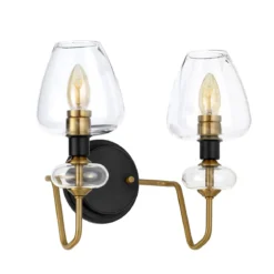 Elstead Lighting Armand 2-Light Wandleuchte Messing 2-flammig E14
