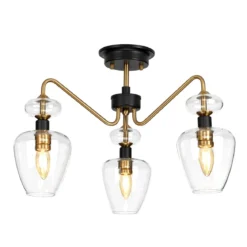Elstead Lighting Armand 3-Light Deckenleuchte Messing 3-flammig E14