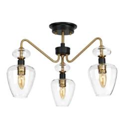 Elstead Lighting Armand 3-Light Deckenleuchte Messing 3-flammig E14
