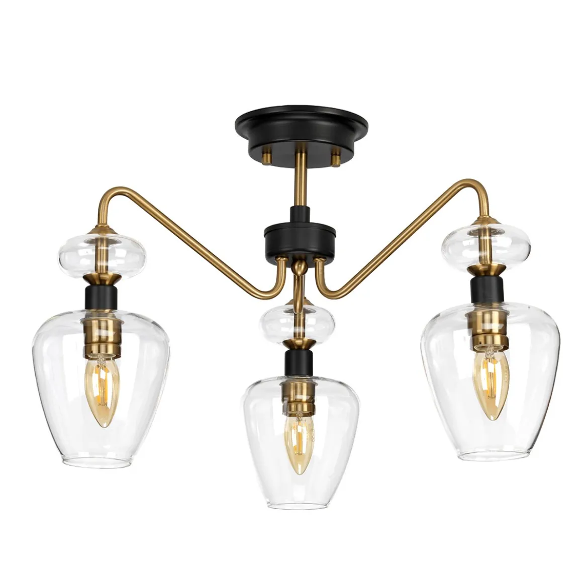 Elstead Lighting Armand 3-Light Deckenleuchte Messing 3-flammig E14