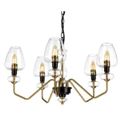 Elstead Lighting Armand 5-Light Kronleuchter Messing 5-flammig E14