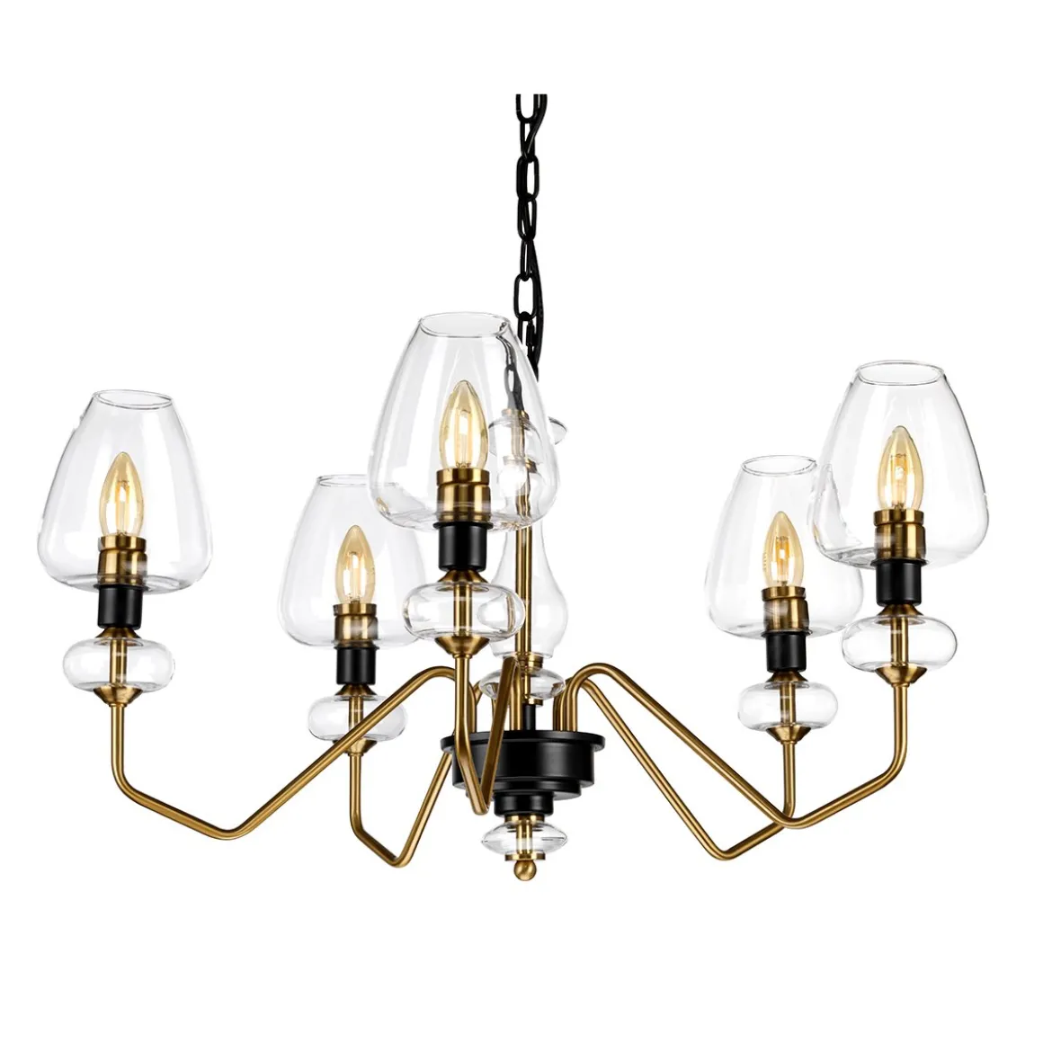 Elstead Lighting Armand 5-Light Kronleuchter Messing 5-flammig E14