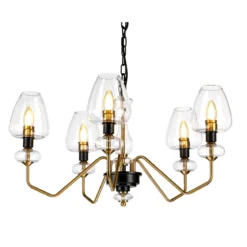 Elstead Lighting Armand 5-Light Kronleuchter Messing 5-flammig E14