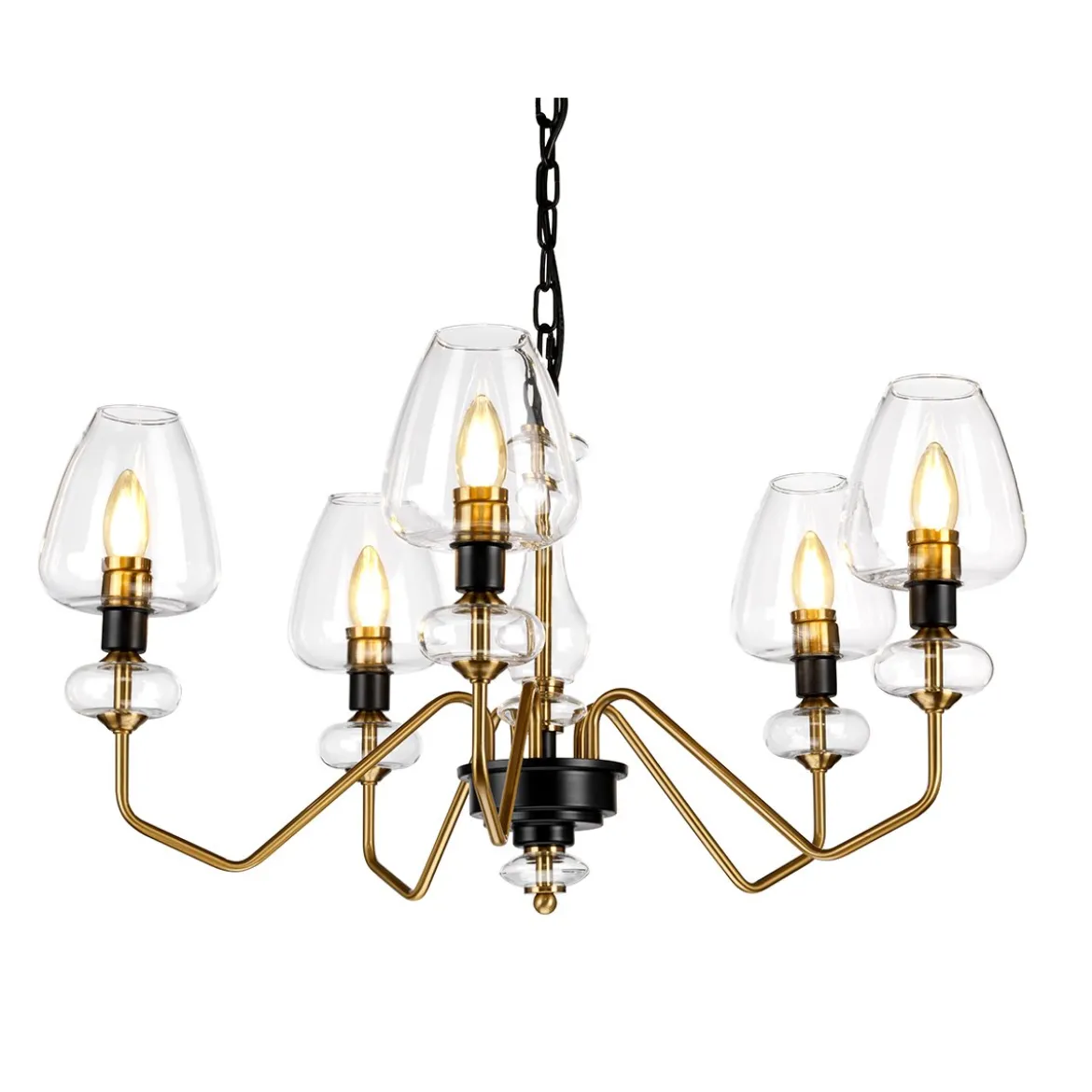 Elstead Lighting Armand 5-Light Kronleuchter Messing 5-flammig E14