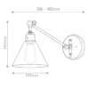 Elstead Lighting Arti 1 Wandleuchte 1-flammig Heritage Messing klarer Glasschirm