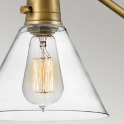Elstead Lighting Arti 1 Wandleuchte 1-flammig Heritage Messing klarer Glasschirm