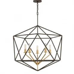 Elstead Lighting Astrid 5-Light Kronleuchter 5-flammig Bronze Schwarz E14