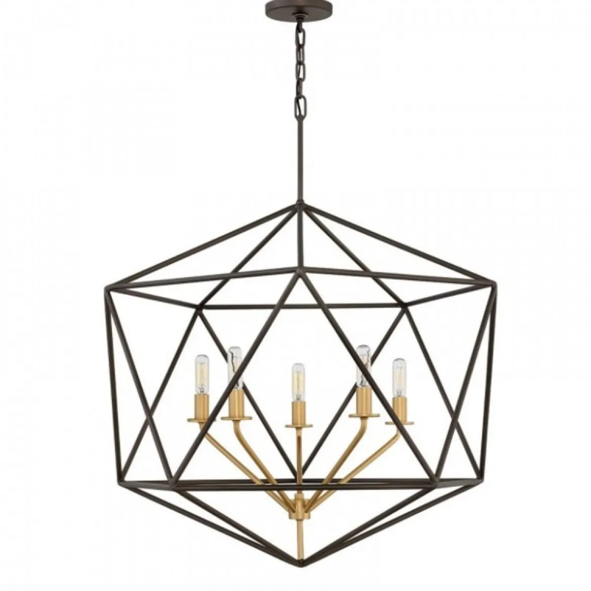 Elstead Lighting Astrid 5-Light Kronleuchter 5-flammig Bronze Schwarz E14