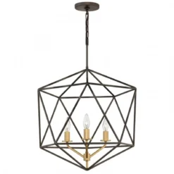 Elstead Lighting Astrid 3-Light Kronleuchter 3-flammig Bronze Schwarz E14
